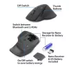 ACT Bezdrôtová Multi-Connect myš Bluetooth alebo USB-A prijímač, 2400 DPI so Silent Click, ekologická
