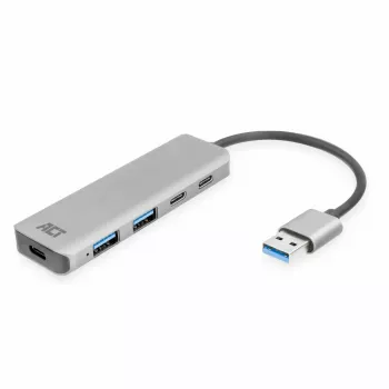 USB Hub ACT AC6125 3.2 Gen 1 Type-A 5000 Mbit/s sivý