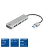 USB Hub ACT AC6125 3.2 Gen 1 Type-A 5000 Mbit/s sivý