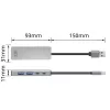 USB Hub ACT AC6125 3.2 Gen 1 Type-A 5000 Mbit/s sivý