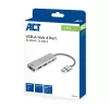 USB Hub ACT AC6125 3.2 Gen 1 Type-A 5000 Mbit/s sivý