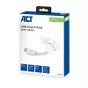 ACT USB Hub 4 port USB-A flexibilný USB 3.2 Gen 1 biely 480 Mbit/s