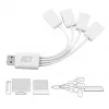 ACT USB Hub 4 port USB-A flexibilný USB 3.2 Gen 1 biely 480 Mbit/s