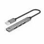 ACT AC6225 USB 2.0 Hub 480 Mbit/s sivý hliník