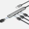 ACT AC6225 USB 2.0 Hub 480 Mbit/s sivý hliník
