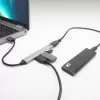 ACT AC6225 USB 2.0 Hub 480 Mbit/s sivý hliník