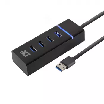 ACT AC6300 USB 3.2 Gen 1 Hub Type-A 5000 Mbit/s čierna