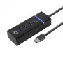 ACT AC6300 USB 3.2 Gen 1 Hub Type-A 5000 Mbit/s čierna