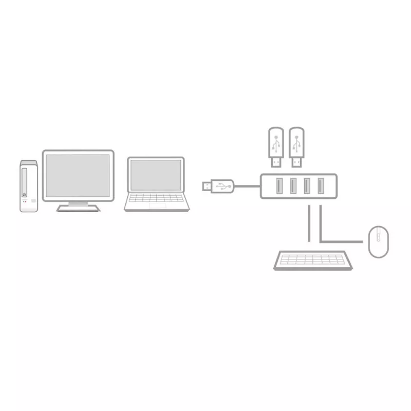 ACT AC6300 USB 3.2 Gen 1 Hub Type-A 5000 Mbit/s čierna