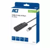 ACT AC6320 Rozhranie Hub USB 3.2 Gen 1 (3.1 Gen 1) Type-A 5000 Mbit/s čierny