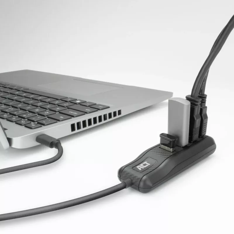 ACT AC6420 Rozhranie Hub USB 3.2 Gen 1 (3.1 Gen 1) Type-C 5000 Mbit/s čierny