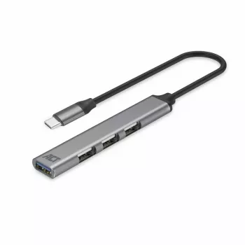 USB Hub ACT AC6425 Type-C 5000 Mbit/s hliník sivý