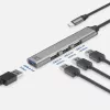 USB Hub ACT AC6425 Type-C 5000 Mbit/s hliník sivý