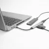 USB Hub ACT AC6425 Type-C 5000 Mbit/s hliník sivý