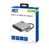 ACT USB-C multiport adaptér pre 1 HDMI monitor, 1x USB-A, PD priechod