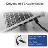 ACT USB-C dokovacia stanica 4K, pre 2 alebo 3 HDMI/DisplayPort monitory, DisplayLink