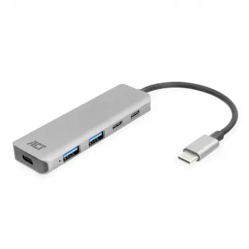 ACT AC7072 USB 3.2 Gen 1 Type-C Hub 5000 Mbit/s čierna sivá