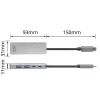 ACT AC7072 USB 3.2 Gen 1 Type-C Hub 5000 Mbit/s čierna sivá