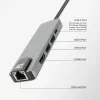 ACT USB-C 4K dokovacia stanica pre 1 HDMI monitor, Ethernet, USB-A, PD priechod