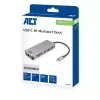 ACT USB-C 4K dokovacia stanica pre 1 HDMI monitor, Ethernet, USB-C, USB-A, čítačka kariet a PD priechod