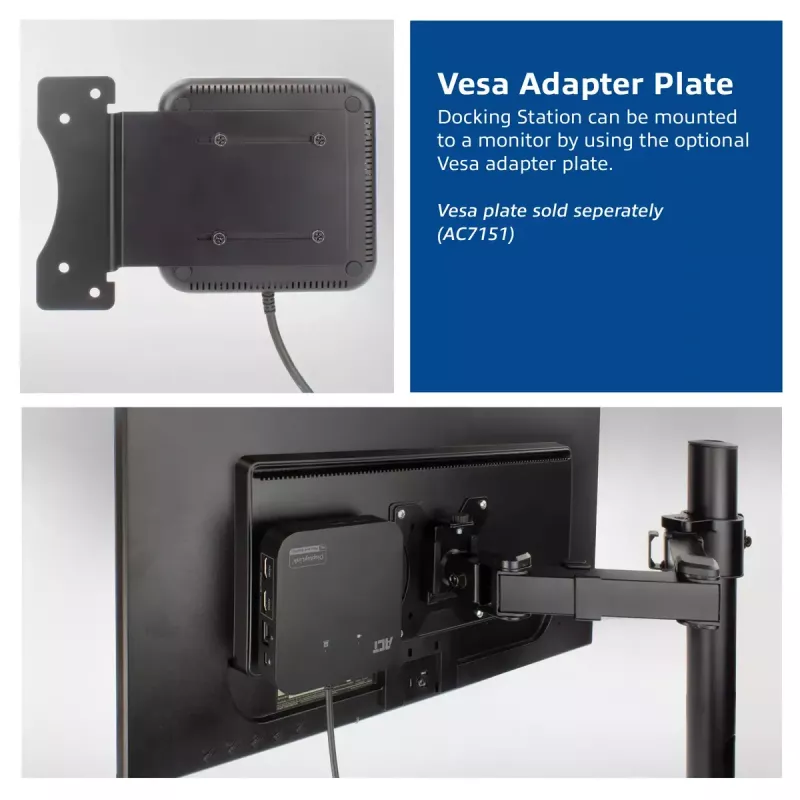 ACT Univerzálna USB-C dokovacia stanica 4K, pre 2 HDMI/DisplayPort monitory, DisplayLink, kompaktný dizajn