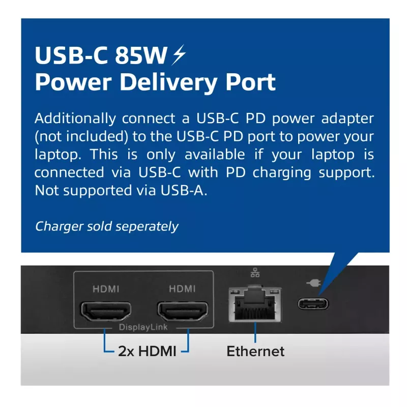 ACT Univerzálna USB-C dokovacia stanica 4K, pre 2 HDMI/DisplayPort monitory, DisplayLink, kompaktný dizajn