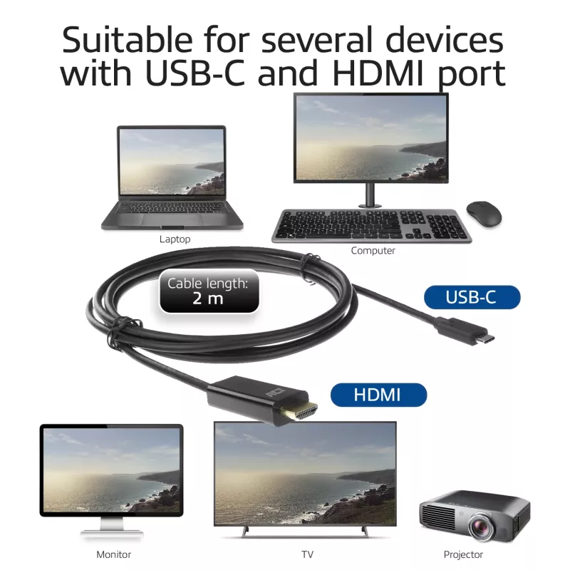 USB-C na HDMI kábel ACT AC7315 2 metre