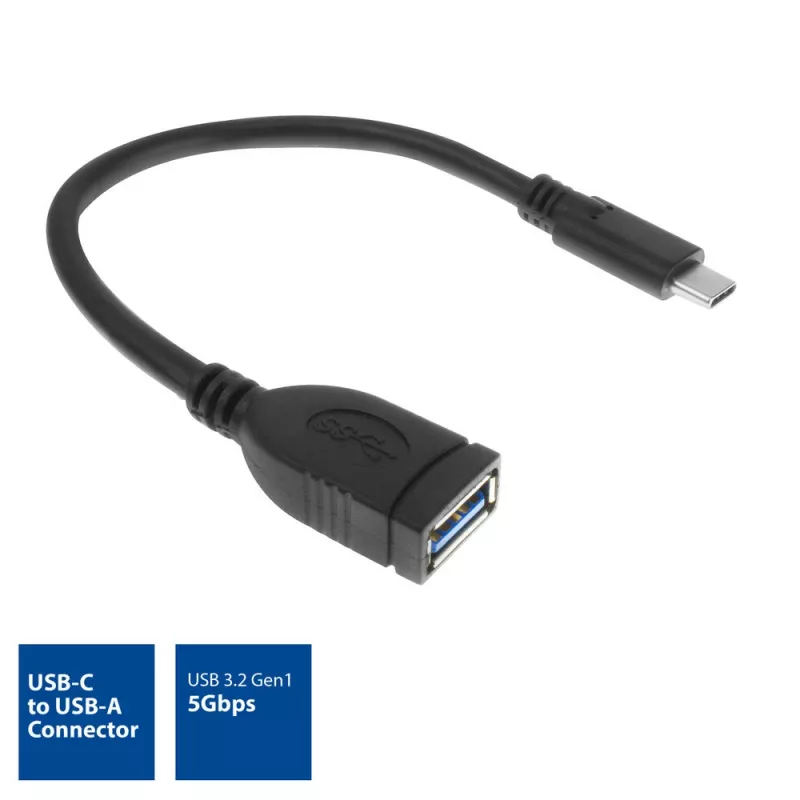 ACT USB 3.0 kábel OTG USB-C konektor samec na USB-A konektor samica 0,2 m 5 Gbit/s
