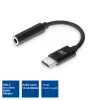 Audio kábel ACT AC7380 0,11 m 3,5 mm konektor samica USB Type-C konektor samec čierny