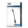 Audio kábel ACT AC7380 0,11 m 3,5 mm konektor samica USB Type-C konektor samec čierny