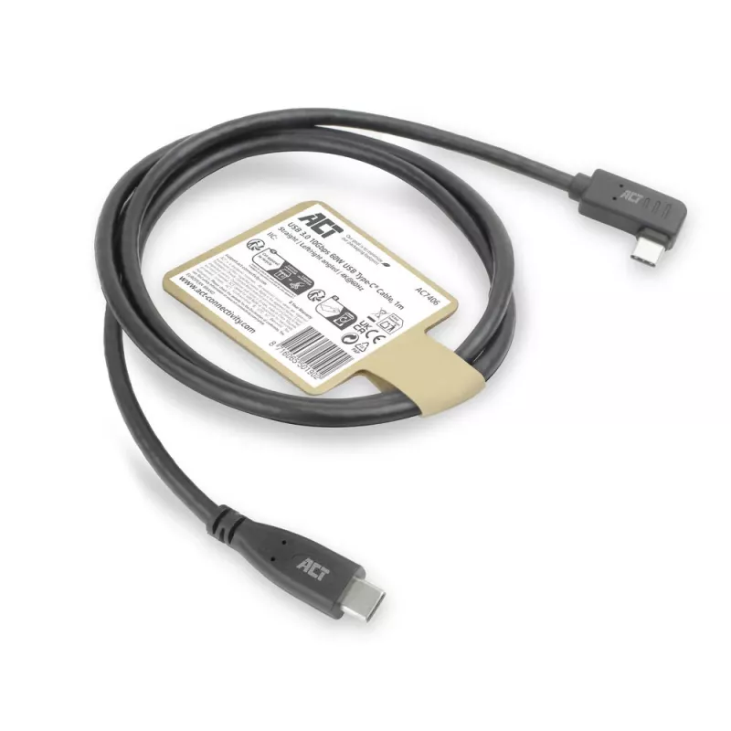 ACT USB 3.0 uhlový kábel USB-C 1 meter 5 Gbit/s čierny