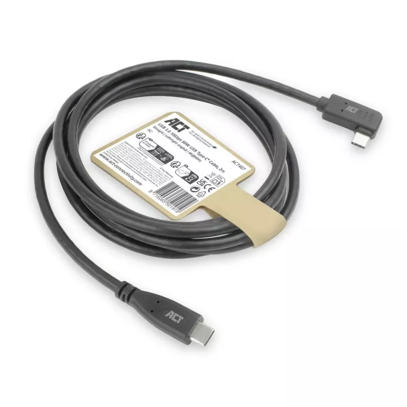 ACT USB 3.0 uhlový kábel USB-C 2 metre 5 Gbit/s čierny