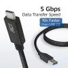 ACT USB 3.0 kábel USB-A na USB-C 2 metre 5 Gbit/s čierny