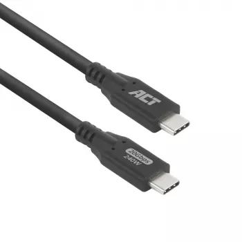 ACT USB4 20Gbps 240W USB Type-C kábel 0,5 m čierna