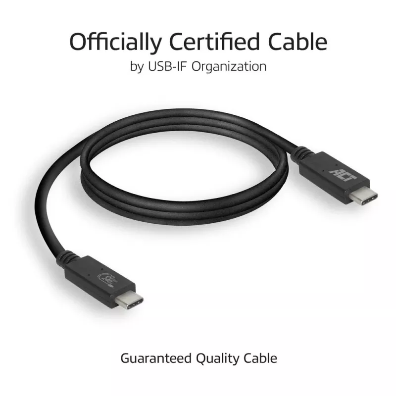 ACT USB4® 20Gbps kábel, USB-C, USB-IF certifikovaný, 1 meter