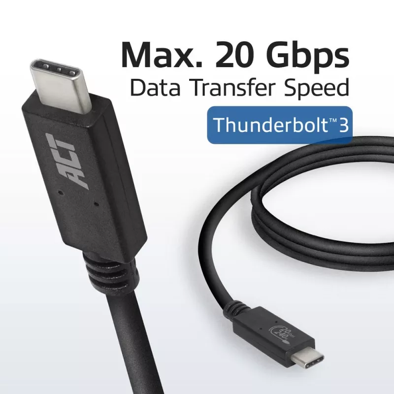 ACT USB4® 20Gbps kábel, USB-C, USB-IF certifikovaný, 1 meter