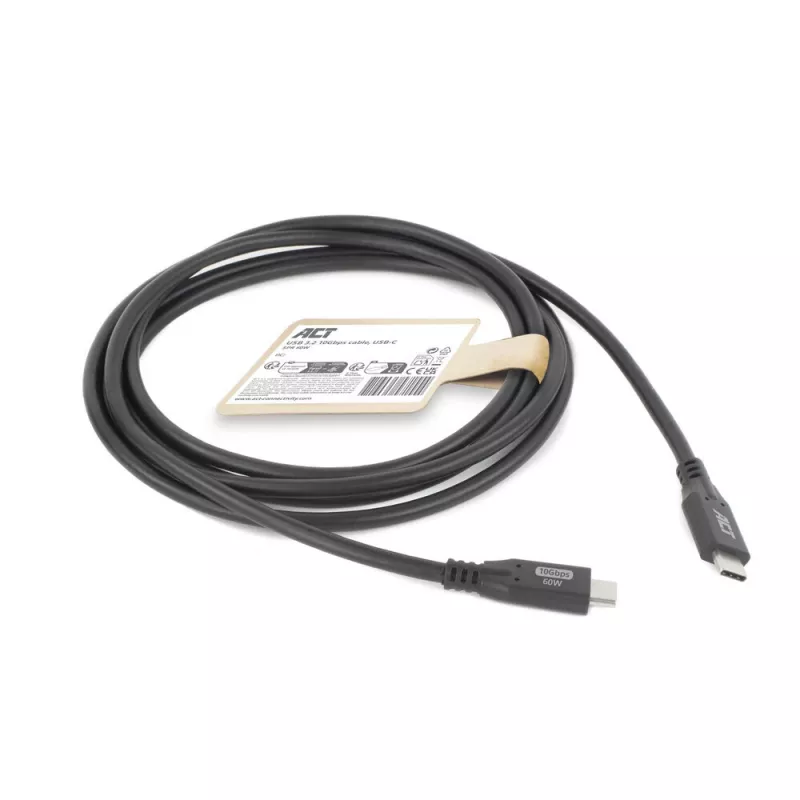 ACT USB 3.0 10Gbps 60W USB Type-C kábel 0,5 m čierna