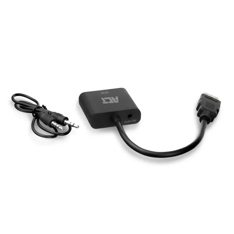 ACT 0,15 metra, HDMI-A konektor samec na VGA konektor samica adaptér, s audiom