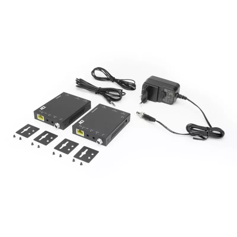 AV vysielač a prijímač ACT 4K HDMI 2.0 Extender set cez CAT6 UTP s podporou IR, 60 metrov
