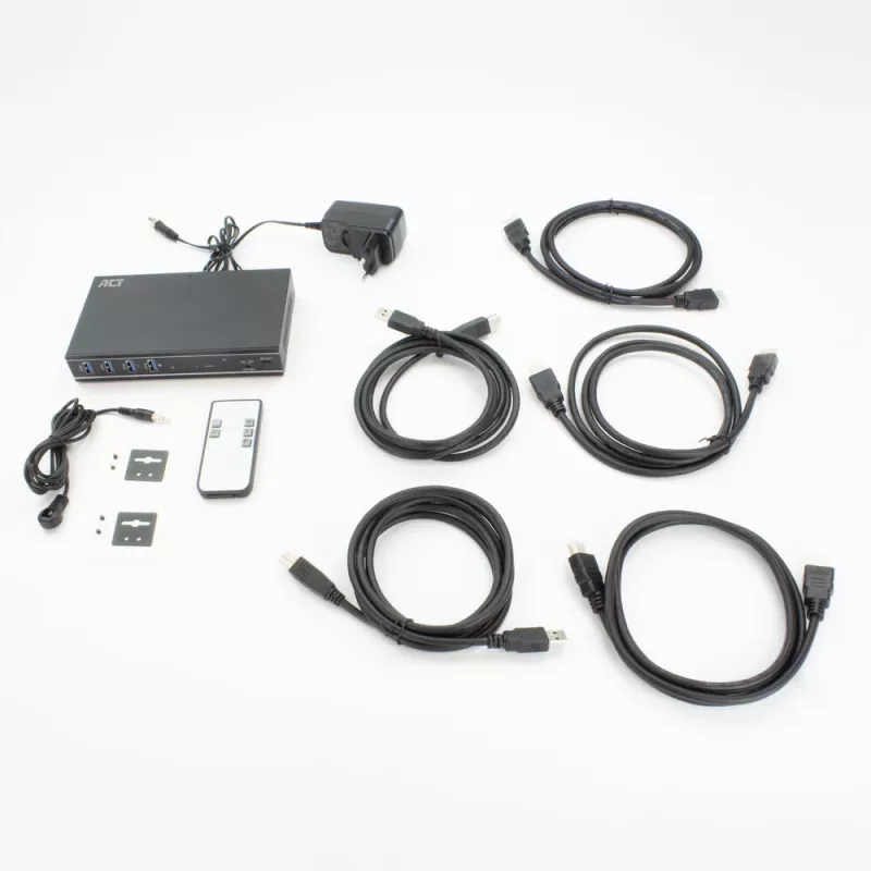 ACT 2-portový HDMI 4K@60Hz KVM switch, USB 3.2 Gen1 (USB 3.0)