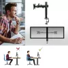 ACT rameno na dva monitory Office Solid Pro – svorka/prevlečná montáž – 12 kg – 10–32 palcov