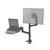 ACT AC8341 rameno pre jeden monitor s držiakom na notebook Office Premium, plynová pružina, montáž na stĺp
