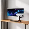 ACT AC8341 rameno pre jeden monitor s držiakom na notebook Office Premium, plynová pružina, montáž na stĺp