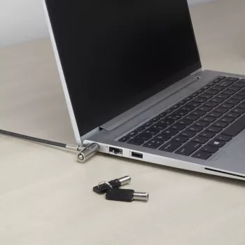 Bezpečnostný zámok na notebook ACT AC9030 kovový s okrúhlym kľúčom 2 m kábel