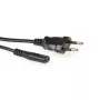 Napájací kábel Euro konektor samec - C7 konektor samica čierny 1,5 m ACT Powercord