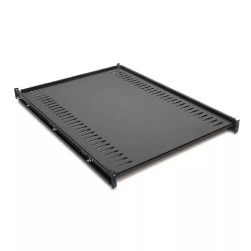 Nastaviteľná policová zásuvka APC AR8122BLK, kov, šírka 470 mm, max. hĺbka 660 mm, výška 44 mm, čierna