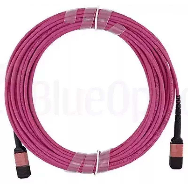 BlueOptics AV28-BO Multimódový optický trunk kábel, MPO/UPC na MPO/UPC, OM4, 15 m, purpurový