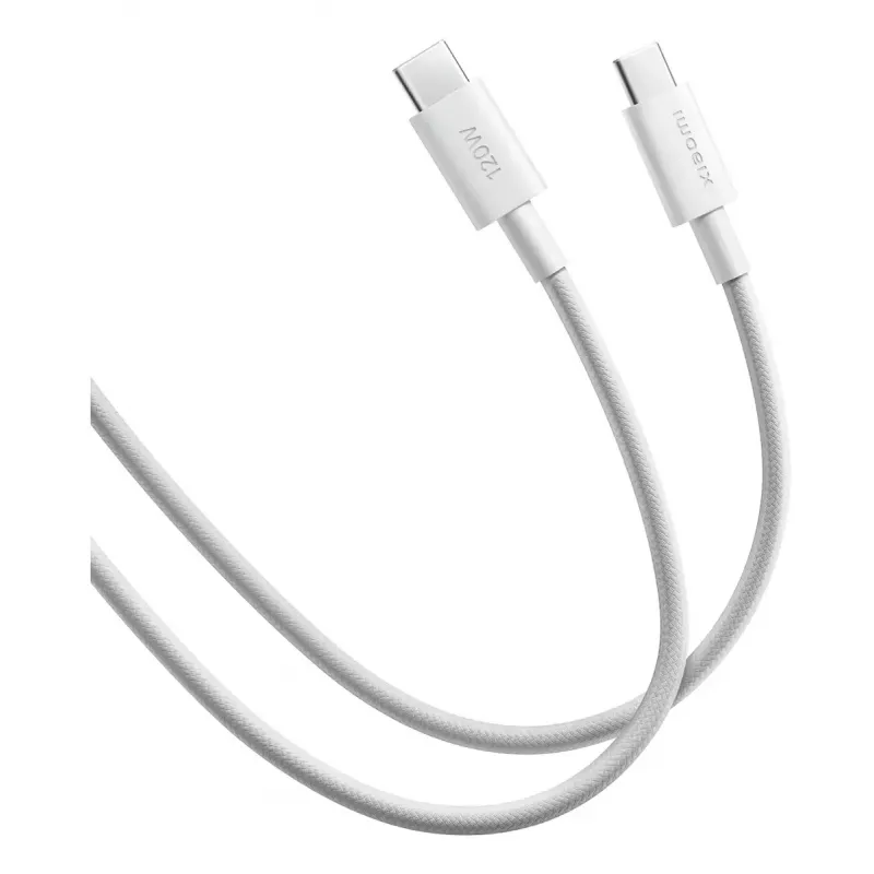 Kábel USB-C na USB-C Xiaomi BHR087KGL 1 m, USB 2.0, 0,48 Gbit/s, biely