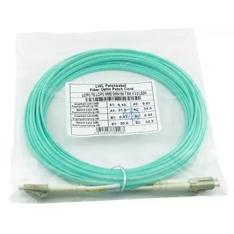 Vláknový kábel BlueOptics BK842A 30 m LC OM3 Aqua