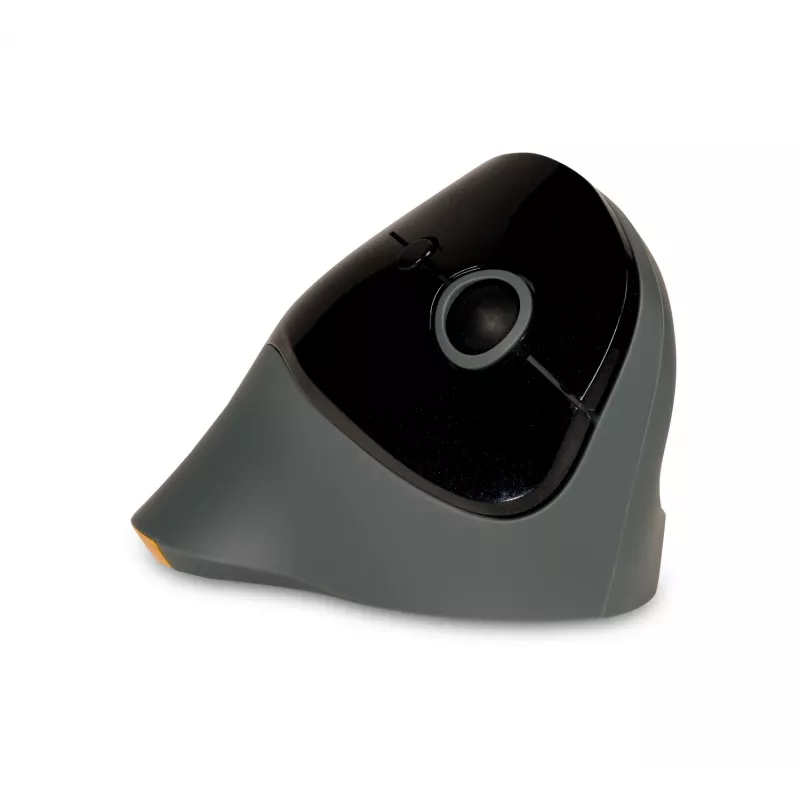 BakkerElkhuizen PRF Mouse Wireless tmavosivá, pravá ruka, vertikálny dizajn, optická, RF Wireless, 1600 DPI, čierna, sivá